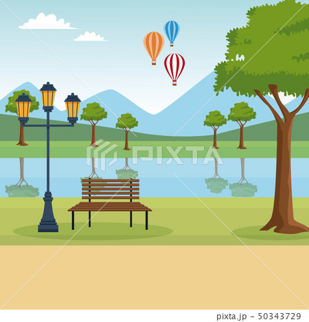 Empty nature park scenery 50343729