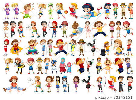 Set of children character 50345151