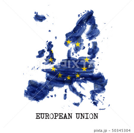 European union flag ( EU ) watercolor painting 50345304
