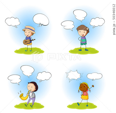 Set of character with speech balloon 50346012
