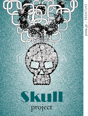 Skull in floral style your concept design. Skull in floral style your concept design. 50347143