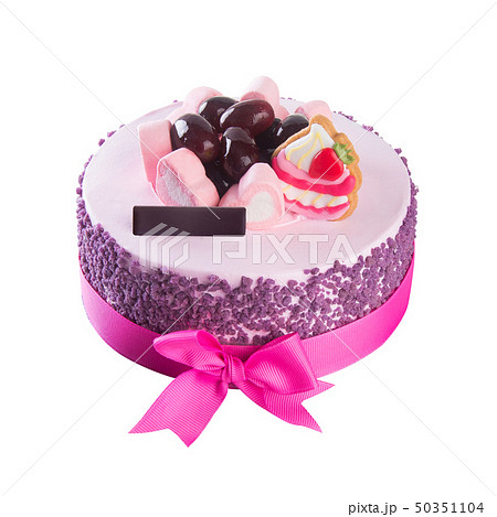 cake or Ice cream birthday cake on a background. 50351104