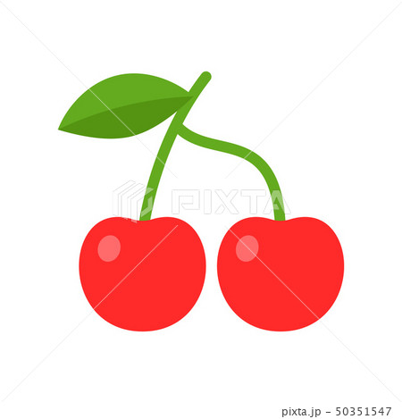 Cherries Or Cherry Vector Iconのイラスト素材