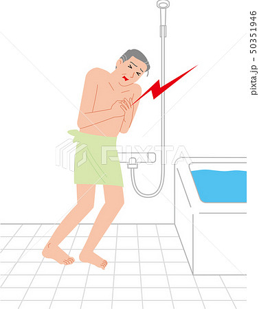 高齢者の家庭内事故 風呂場での心臓発作 高齢者の家庭内事故 風呂場での心臓発作 50351946
