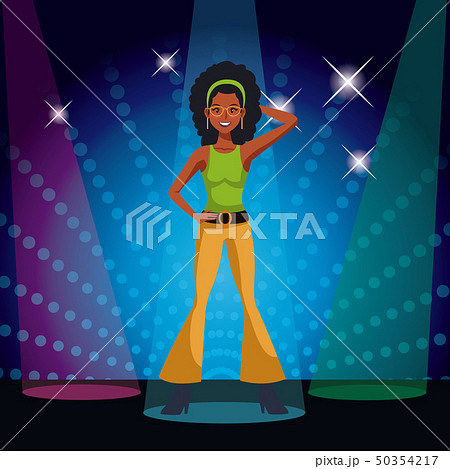 Woman disco dancing Woman disco dancing 50354217