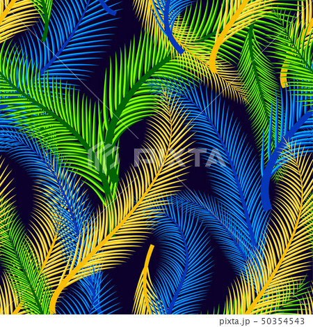 Mardi gras seamless pattern with feathers on dark 50354543