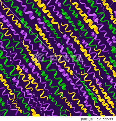 Mardi gras seamless pattern with bright serpantine 50354544