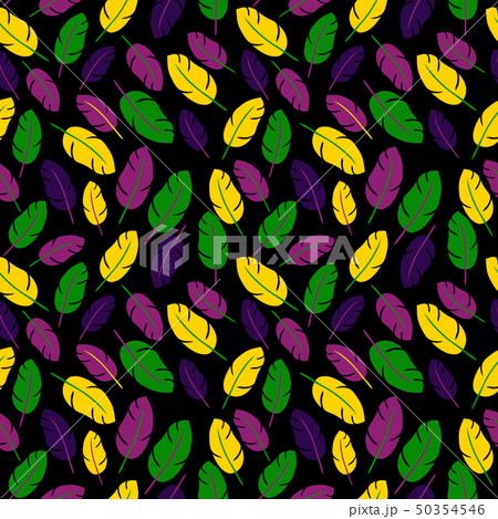 Mardi gras seamless pattern with feathers on white Mardi gras seamless pattern with feathers on white 50354546
