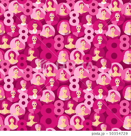 International Women s Day. Vector seamless pattern International Women s Day. Vector seamless pattern 50354729