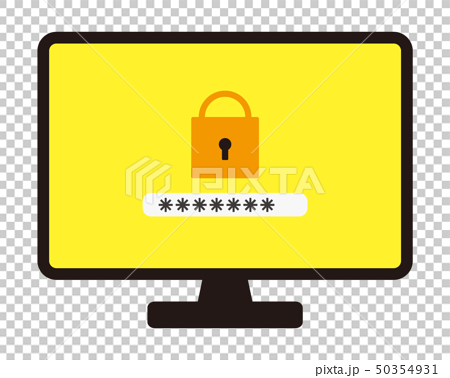 パソコン 窓 ウインドウ ポップアップ パソコン画面 セキュリティ Pc 鍵のイラスト素材