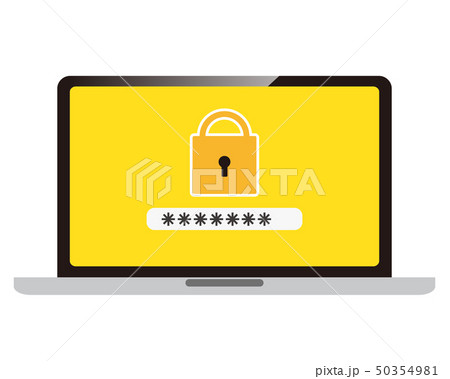 パソコン　窓　ウインドウ　ポップアップ　パソコン画面　セキュリティ　PC　鍵 50354981
