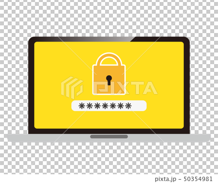 パソコン　窓　ウインドウ　ポップアップ　パソコン画面　セキュリティ　PC　鍵 50354981