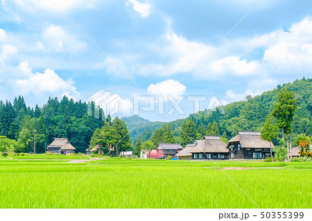 夏の農村風景 （荻ノ島環状集落） 50355399