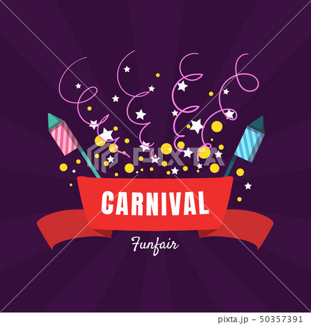 Carnival Funfair Banner Template, Amusement Park Poster, Design Element Can Be Used for Invitation Carnival Funfair Banner Template, Amusement Park Poster, Design Element Can Be Used for Invitation 50357391