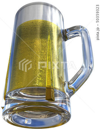 CG　3D　PNG　イラスト　酒　ビール　生ビール　ジョッキ　乾杯　祝杯　祝　改元　令和　切り抜き 50359323
