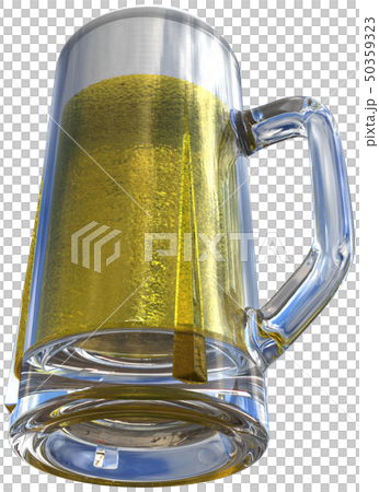 CG　3D　PNG　イラスト　酒　ビール　生ビール　ジョッキ　乾杯　祝杯　祝　改元　令和　切り抜き 50359323