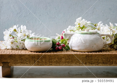 Tea in ceramic teapot Tea in ceramic teapot 50359491