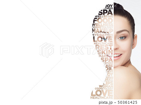 Beauty woman face portrait with perfect skin 50361425