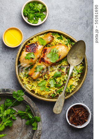 Biryani chicken with basmati rice Biryani chicken with basmati rice 50361690