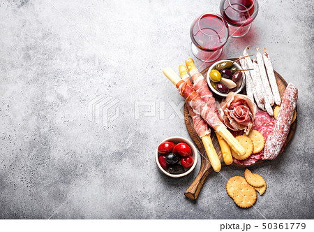 Selection of meat and appetizers 50361779