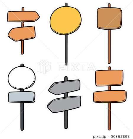 vector set of direction post vector set of direction post 50362898