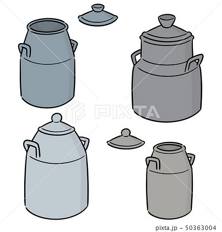 vector set of milk can 50363004