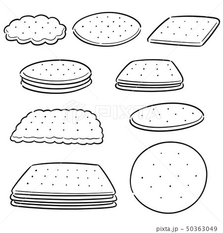 Vector Set Of Cookies And Biscuitsのイラスト素材