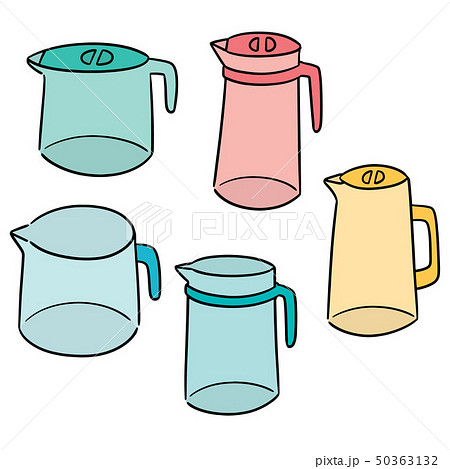 vector set of water pitcher 50363132