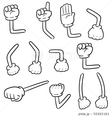 vector set of cartoon arms vector set of cartoon arms 50363161