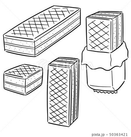 Vector Set Of Wafersのイラスト素材