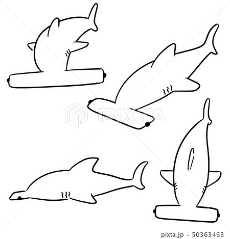 vector set of hammerhead shark 50363463