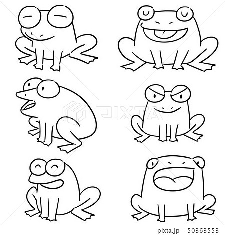 Vector Set Of Frogのイラスト素材