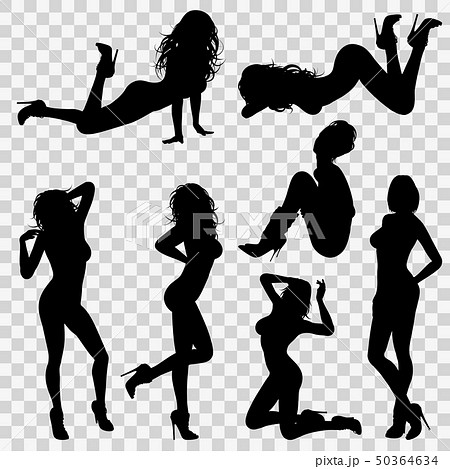 Silhouettes Sexy Girlのイラスト素材