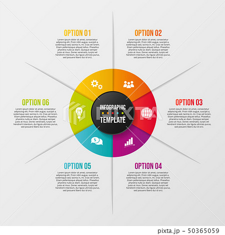 Infographic with business icons. Vector 50365059