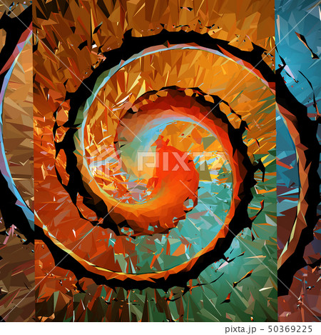 Abstract spiral art on colorful color BG 50369225