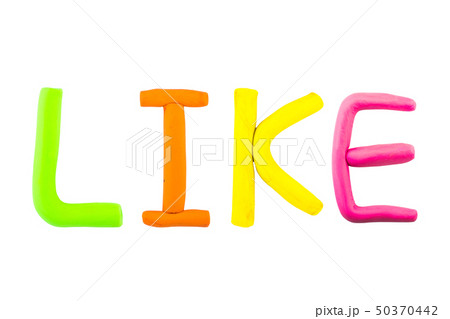 Like ,clay on white background  50370442