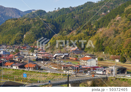 島根県(山陰)の小京都 津和野駅周辺の街並み 島根県(山陰)の小京都 津和野駅周辺の街並み 50372405