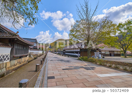 島根(山陰の小京都)の津和野 殿町通り端から北東方面を見る 50372409