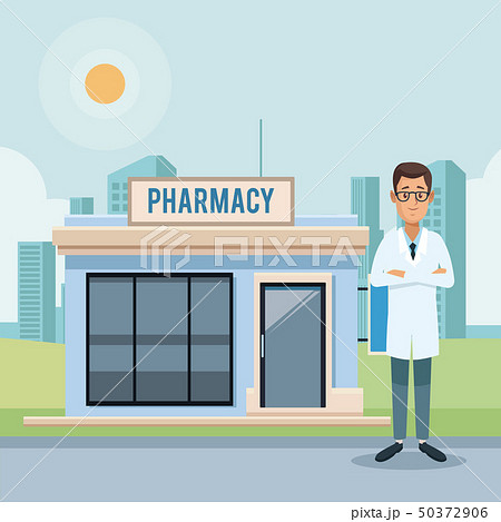 Pharmacy store and doctor 50372906