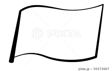 なびく旗のイラスト素材 50373667 Pixta