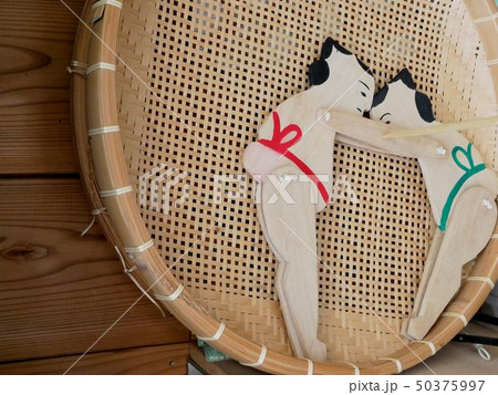 郷土玩具　日奈久温泉の板相撲　熊本県八代市 50375997