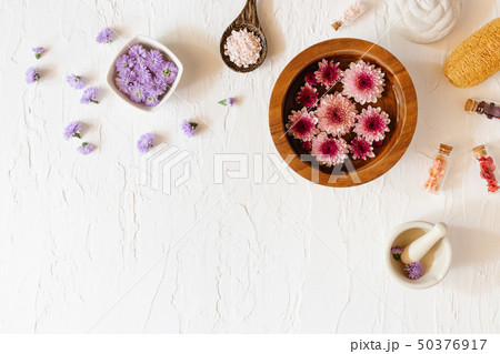 Top view of spa set  50376917