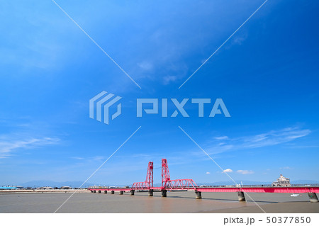 青空と筑後川昇開橋の風景 50377850