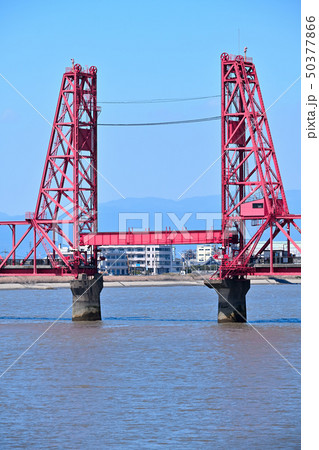 青空と筑後川昇開橋の風景 50377866