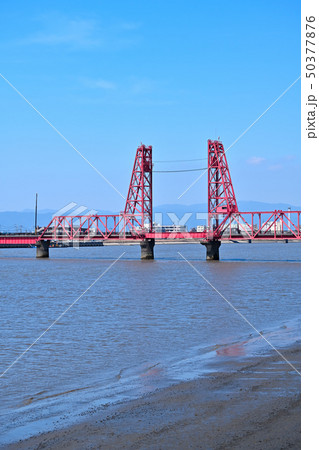 青空と筑後川昇開橋の風景 50377876