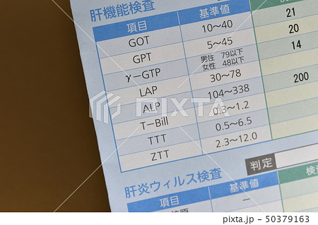人間ドック検診結果 50379163