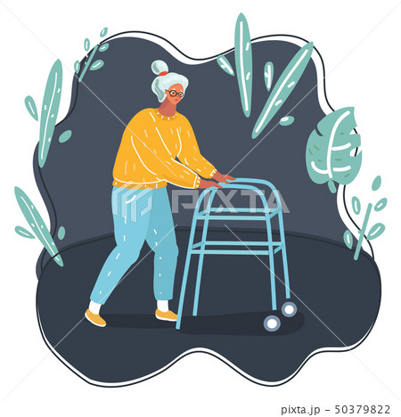 Grandmothers with walker. 50379822