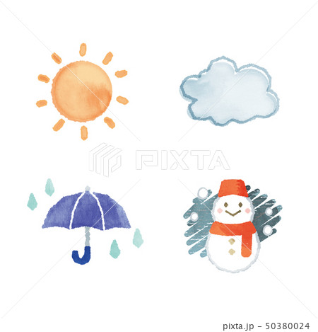 天気アイコン　水彩風 50380024