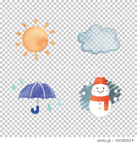 Weather Icon Watercolor Style 50380024