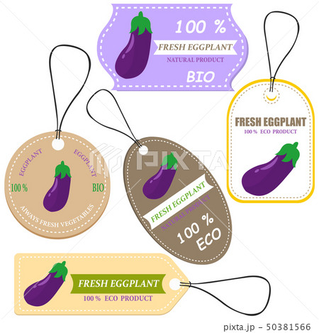 Fresh eggplant sketch card with discount offer 50381566